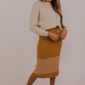 NWT Roolee Midi Skirt - DarkGoldenRod / L